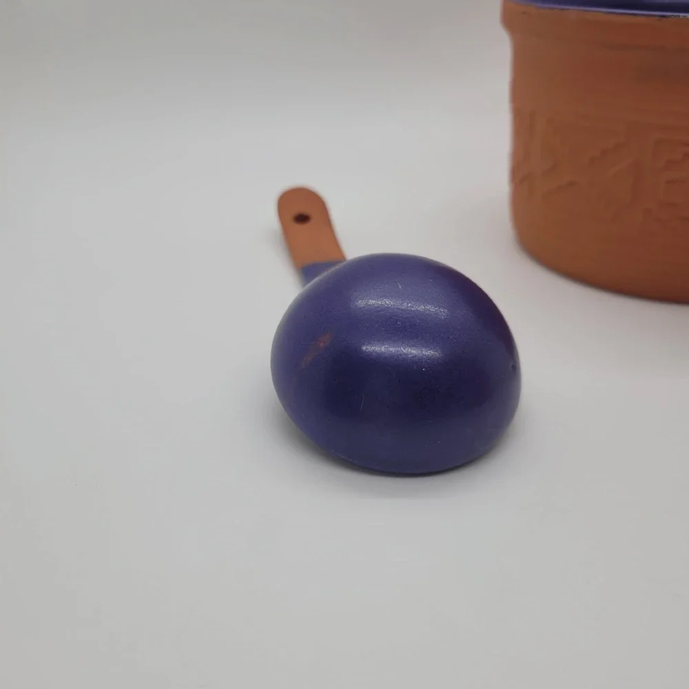 Taco Bell 1998 Kitchen Originals Terracotta Salsa Bowl and Ladle Set